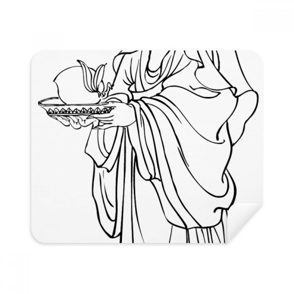 China Chinese Culture Character Figure Cleaning Cloth Screen Cleaner 2pcs Suede Fabric