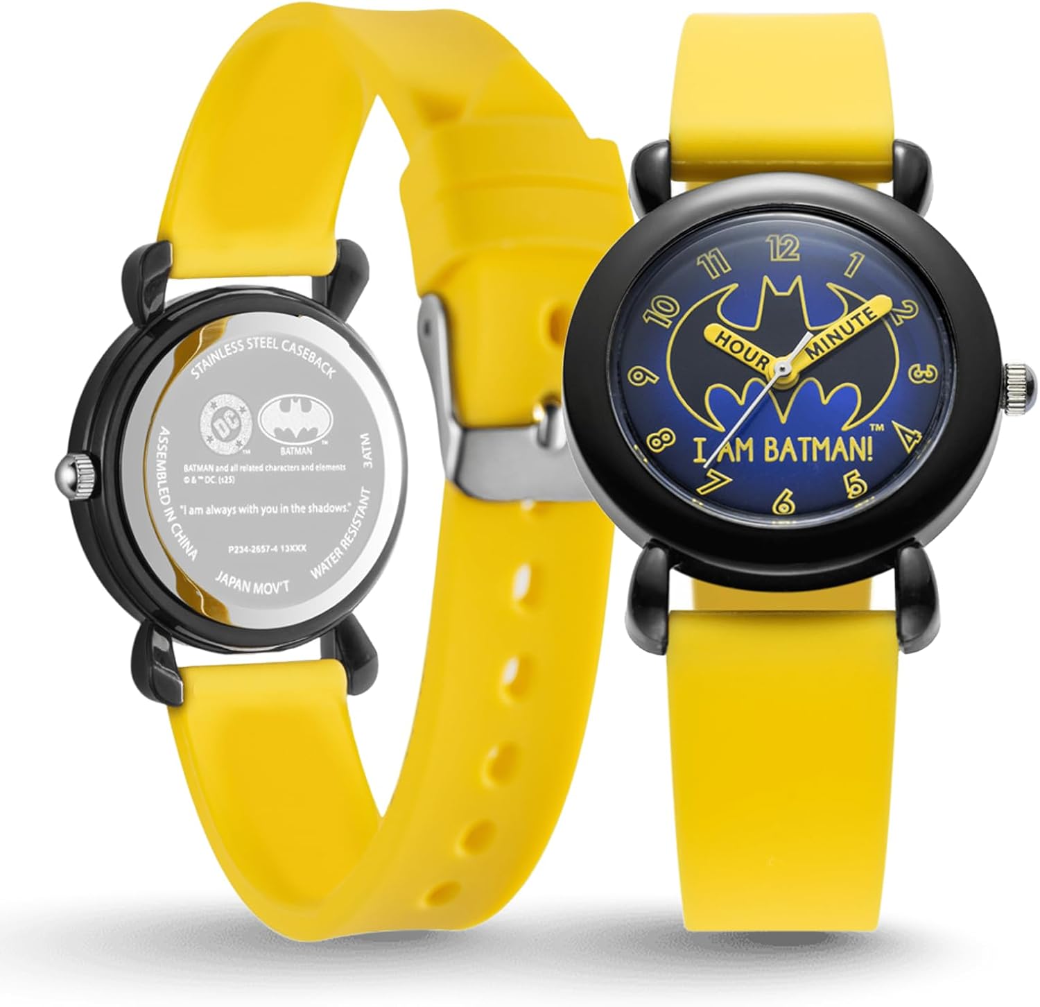 Warner Brothers DC Comics Batman Watch for Kids Ages 4–7 – Featuring Luminous Character Dial, Easy-Read Hour & Minute Hands – Batman and Robin Toys – Watches for Toddlers