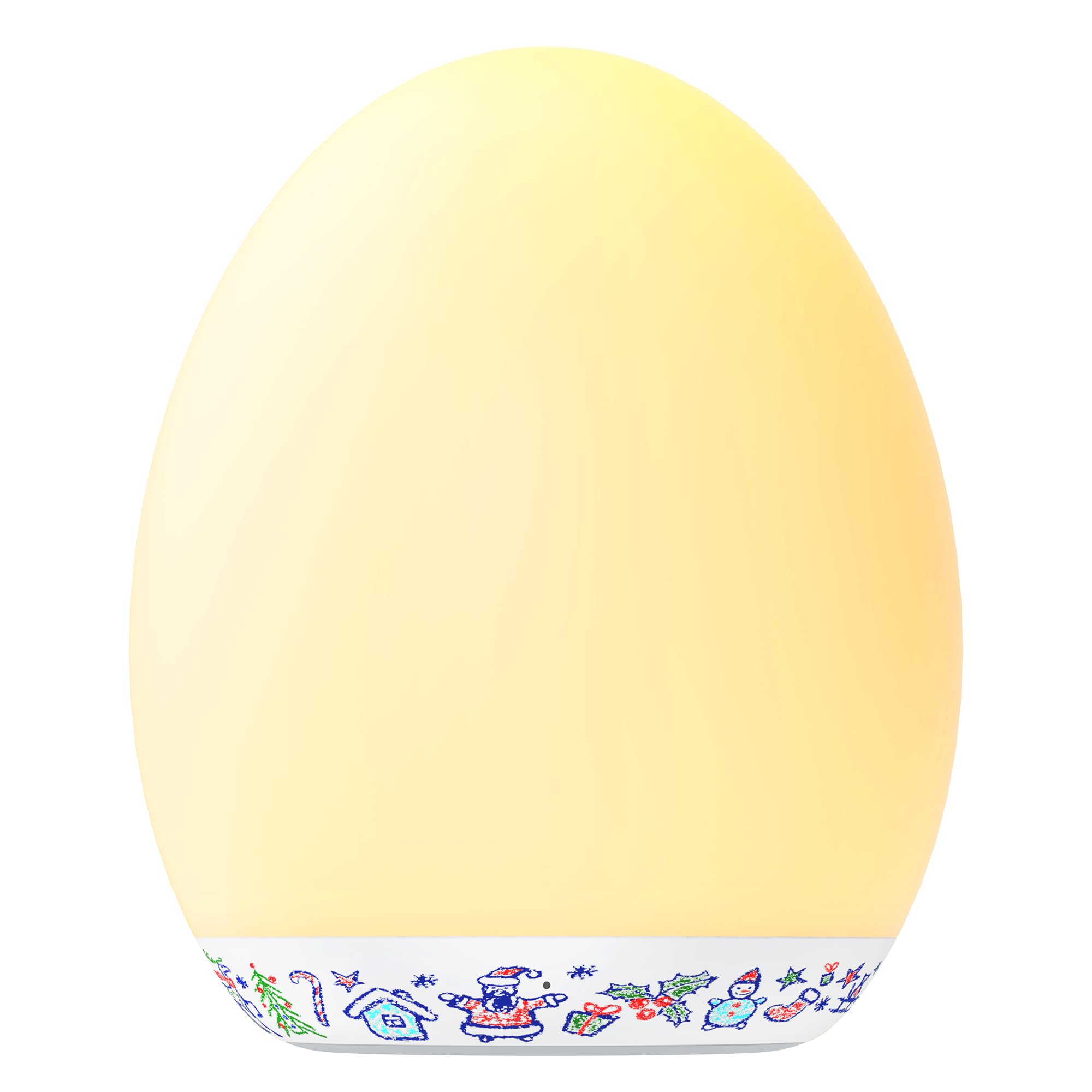 MediAcous Luce Notturna per Bambini, 8 Colori Dimmerabili in Continuo, Lampada Notturna Ricaricabile Bambini, Luce Notturna Touch Portatile, Motivo Natalizio, Regalo di Natale Ideale