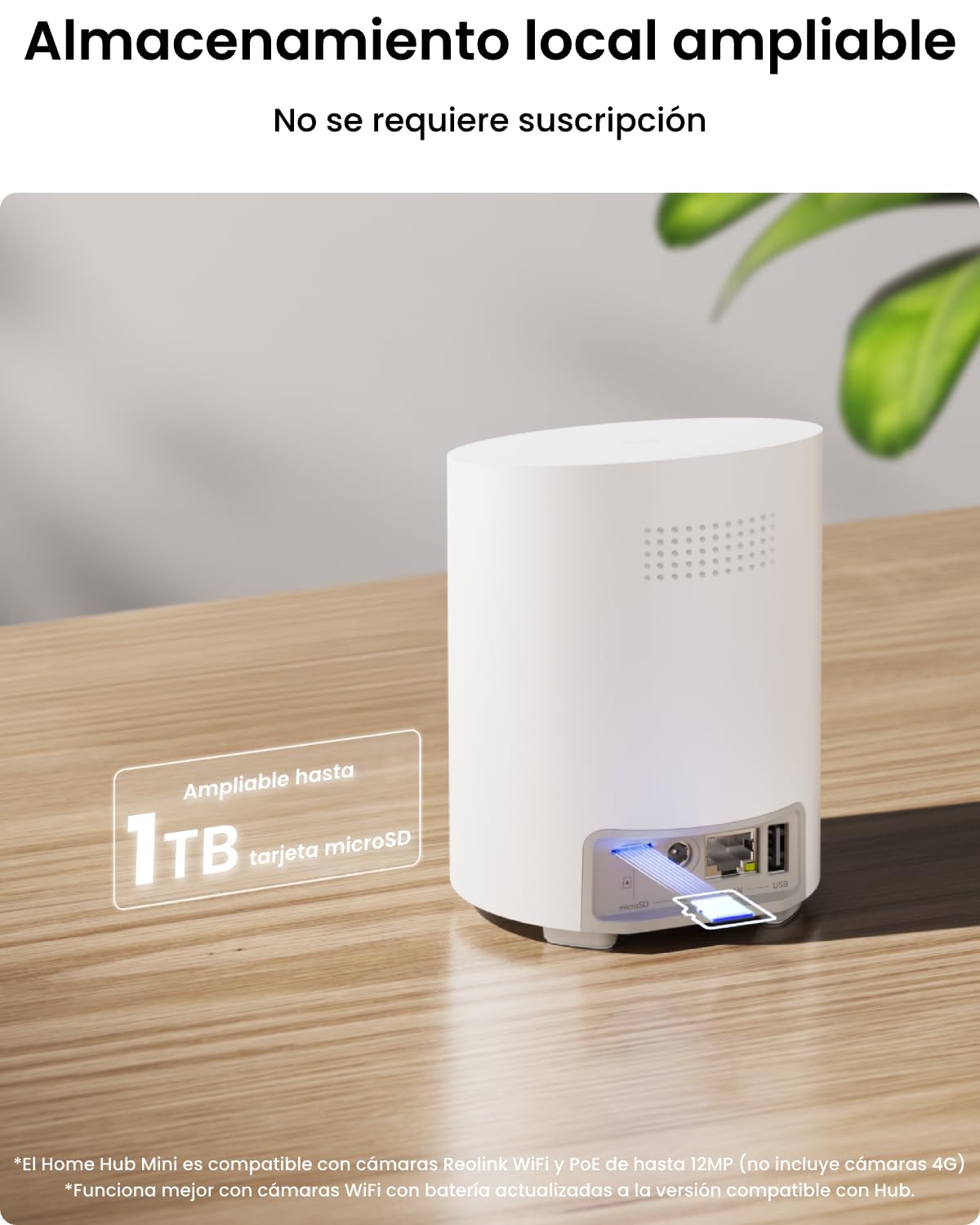 Reolink 5MP Sistema de Cámaras de Seguridad, Inalámbricas para Exteriores | Almacenamiento Cifrado, Detección IA, Visión Nocturna en Color, Audio Bidireccional, Hub Mini+2x Argus 3 Pro+Solar Panel Lite