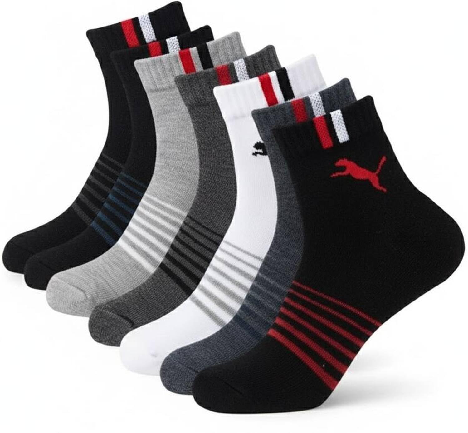 Whippet Ankle Length Socks for Men & Women | Cotton Rich Stretch Sports Socks | Breathable Casual & Athletic Socks for Gym, Running & Daily Wear (Pack of 6, Multicolor)-picture-25