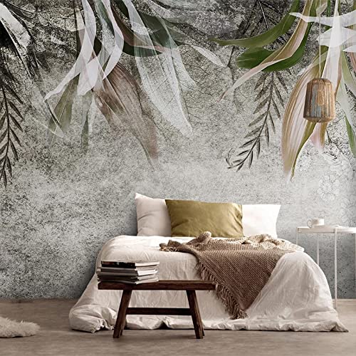 Papier peint personnalisé plantes vintage grand format pour deco restaurant