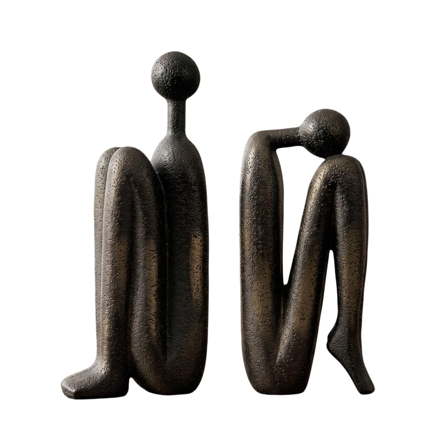 Serre-livres Thinker pour étagères, serre-livres en résine créative, supports de livres décoratifs et robustes 22,9 cm, décoration artistique d’étagère pour salon, bureau, salle d’étude