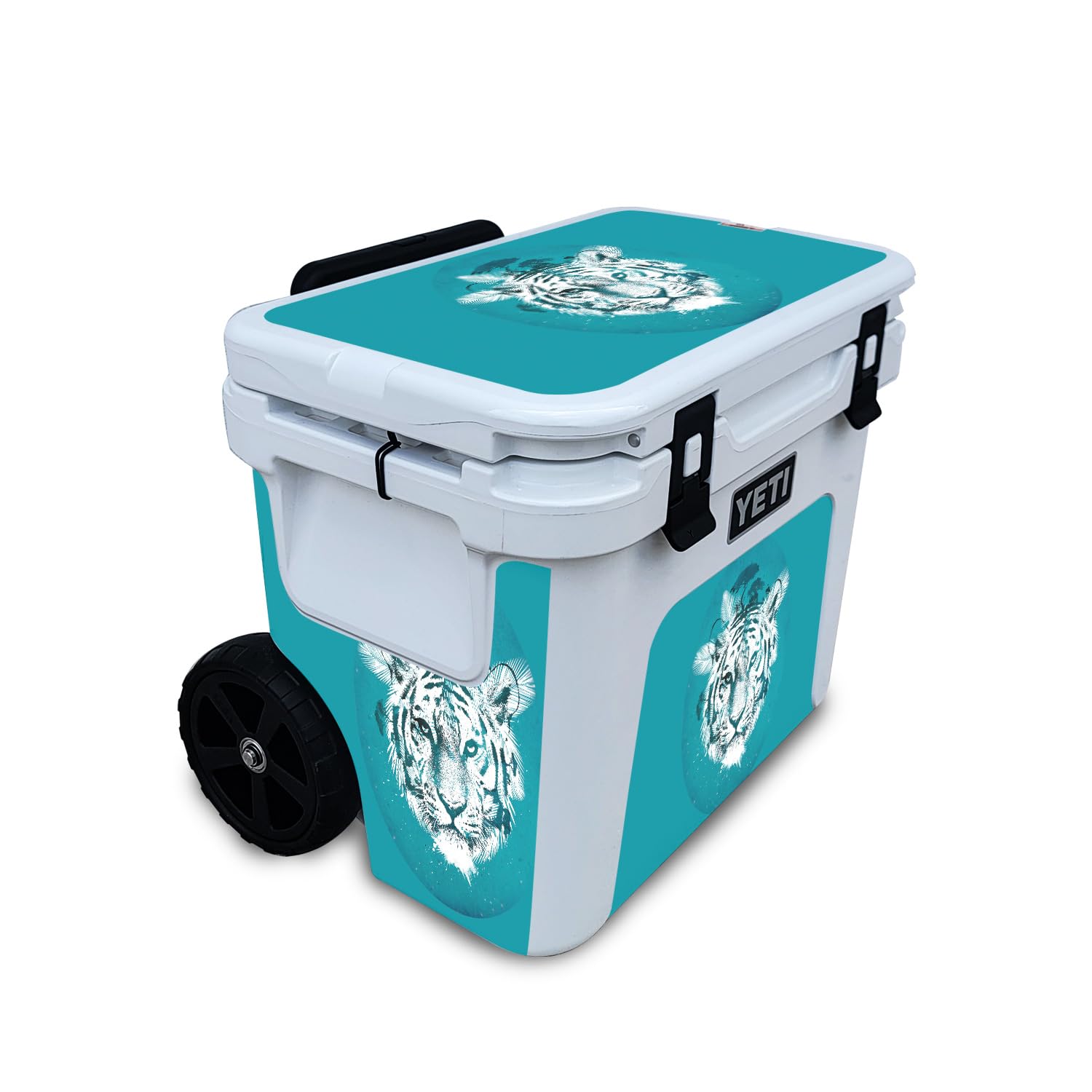 Skin Compatible with Yeti Roadie 32 Wheeled Cooler - White Tiger - Premium 3M Vinyl Protective Wrap Decal Cover - Easy to Apply | Crafted in The USA by MightySkins