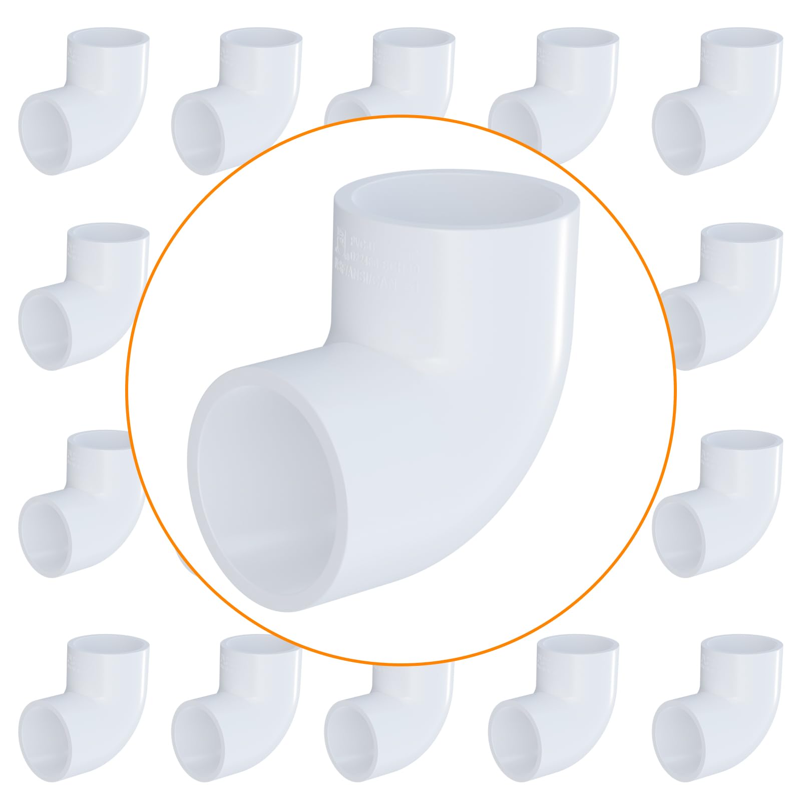 mychoiii 20 Pack White 1 inch 90 Degree Elbow Pipe Fittings, 2 Way Right Angle PVC Pipe Elbow Socket x Socket Furniture Build Grade SCH40 PVC Fitting Connectors for DIY PVC Shelf Garden Support