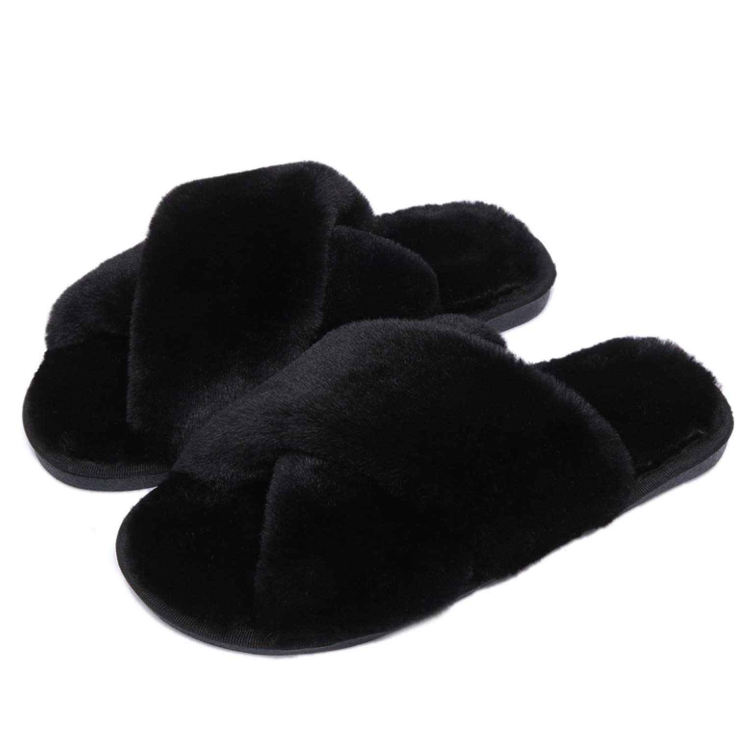 Fadezar Pantofole Peluche Donna Ciabatte da Casa Comode Invernali Moda Scarpe Sandali Slippers