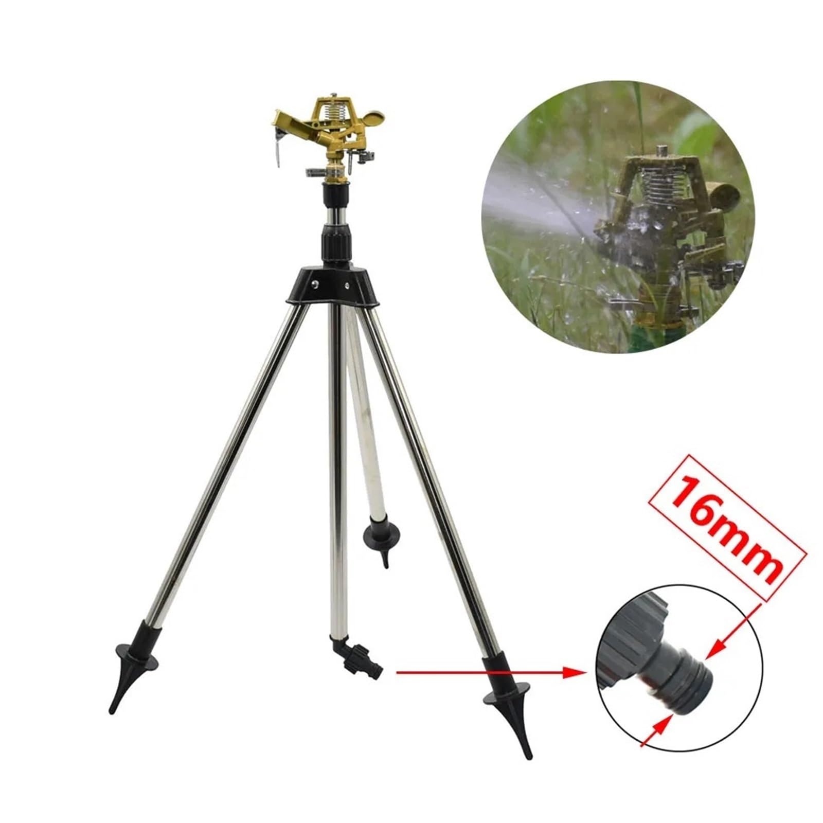 Garten-Rasen-Allround-Rotationsstrahlsprinkler, Metallstativwippe für den Garten(StyleB)
