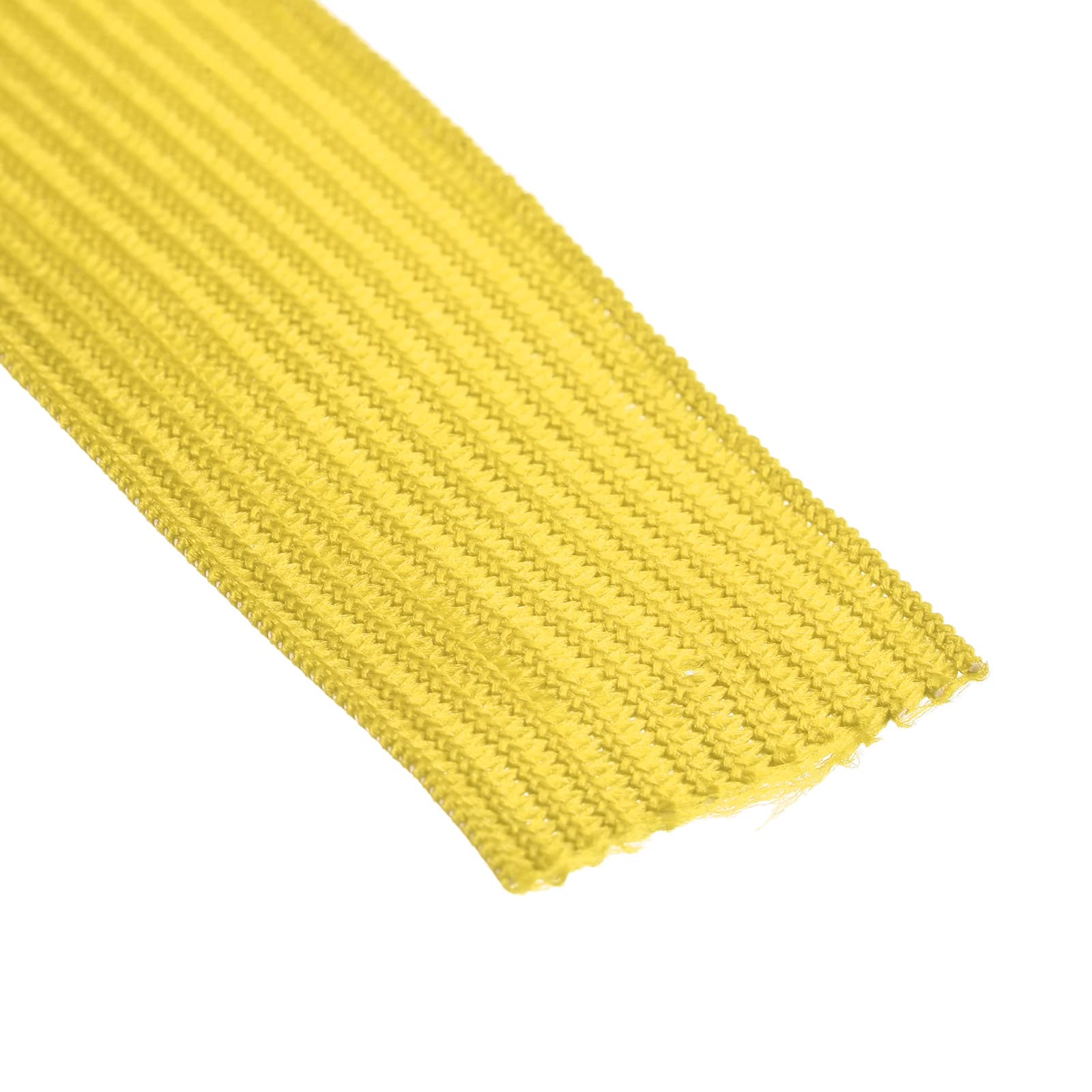 MECCANIXITY Flat Elastic Cord For Sewing - 1/8 Inch (3mm) Width, 109 Yards, Heavy Stretch For DIY Crafts, Waistbands, Headbands & More (Light Yellow)