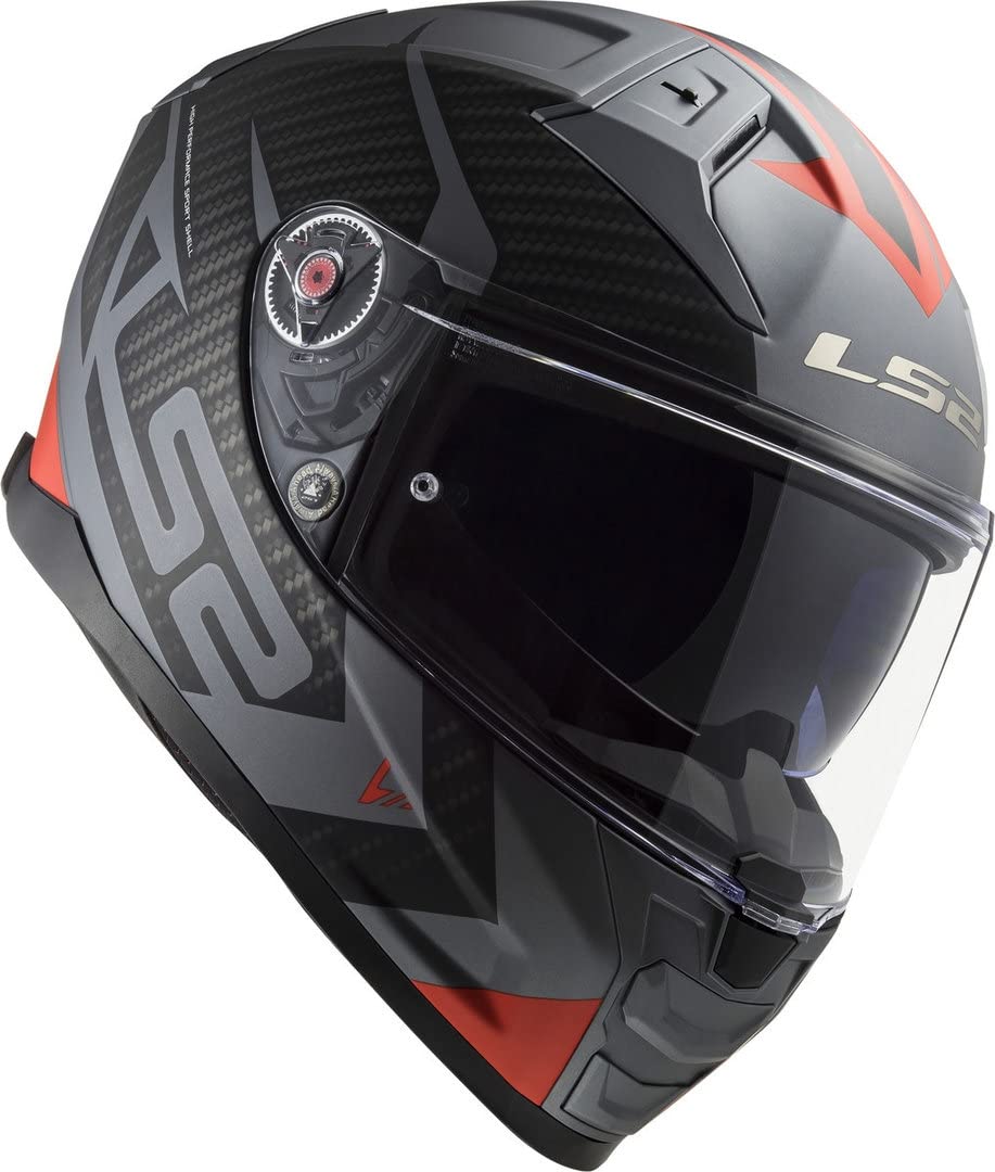 LS2, Casco Moto Integral VECTOR II SPLITTER Matt Titanium Red, M