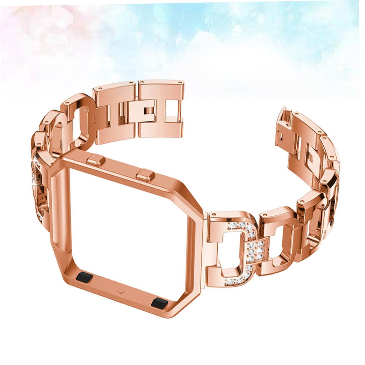 SECFOU Smartwatch-band Uhrenrahmen Strassbänder Band Mit Rahmen Ersatz Ansehen Arm Uhren Ersatz Uhrenarmbänder Aus Strass Ladung 3 Uhrenzubehör Aus Strass Für Golden