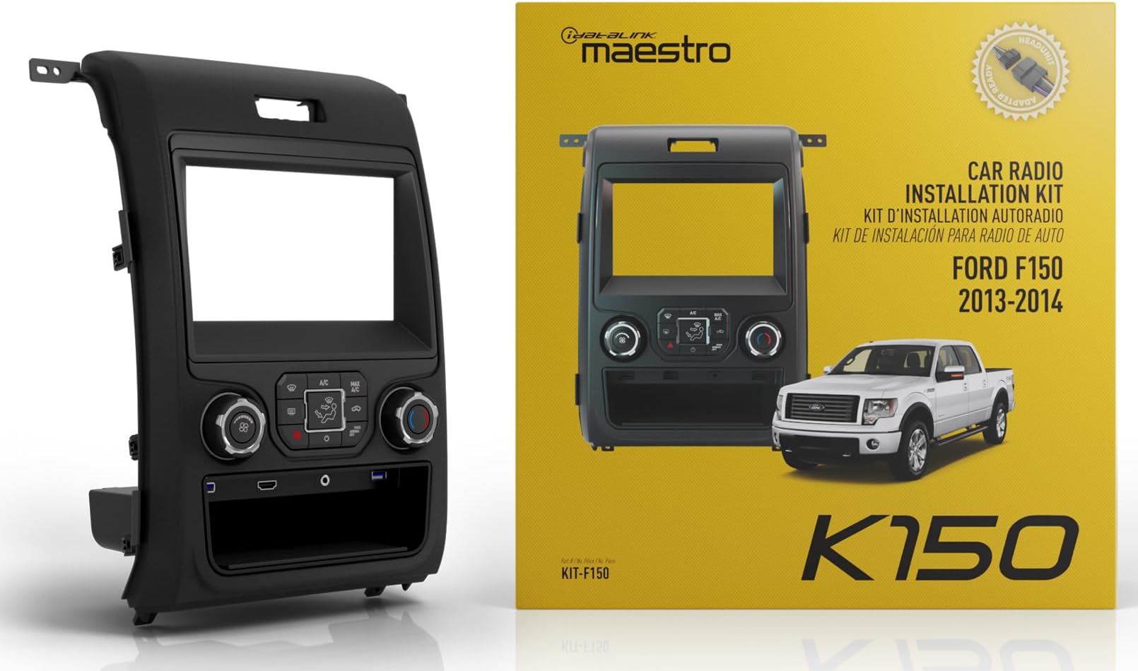 KIT-F150 Dash Kit and T-Harness for 2013-2014 Ford F150 Trucks with 4.3 inch screen