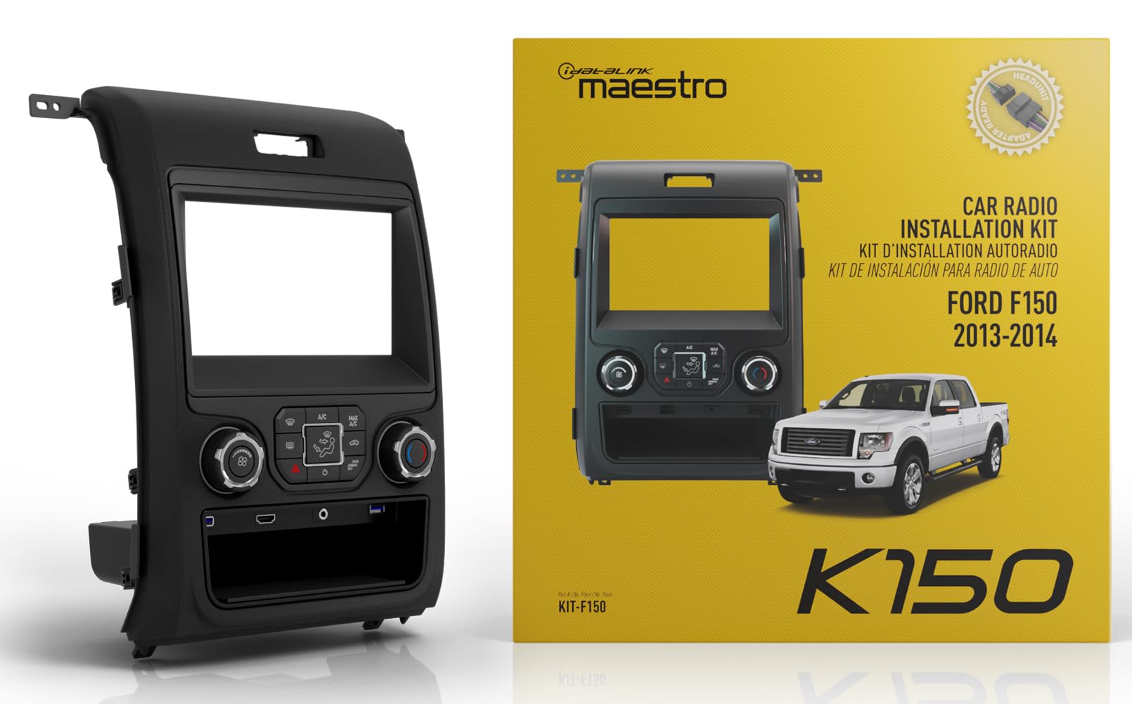 Maestro KIT-F150 Dash Kit and T-Harness for 2013-2014 Ford F150 Trucks with 4.3 inch Screen