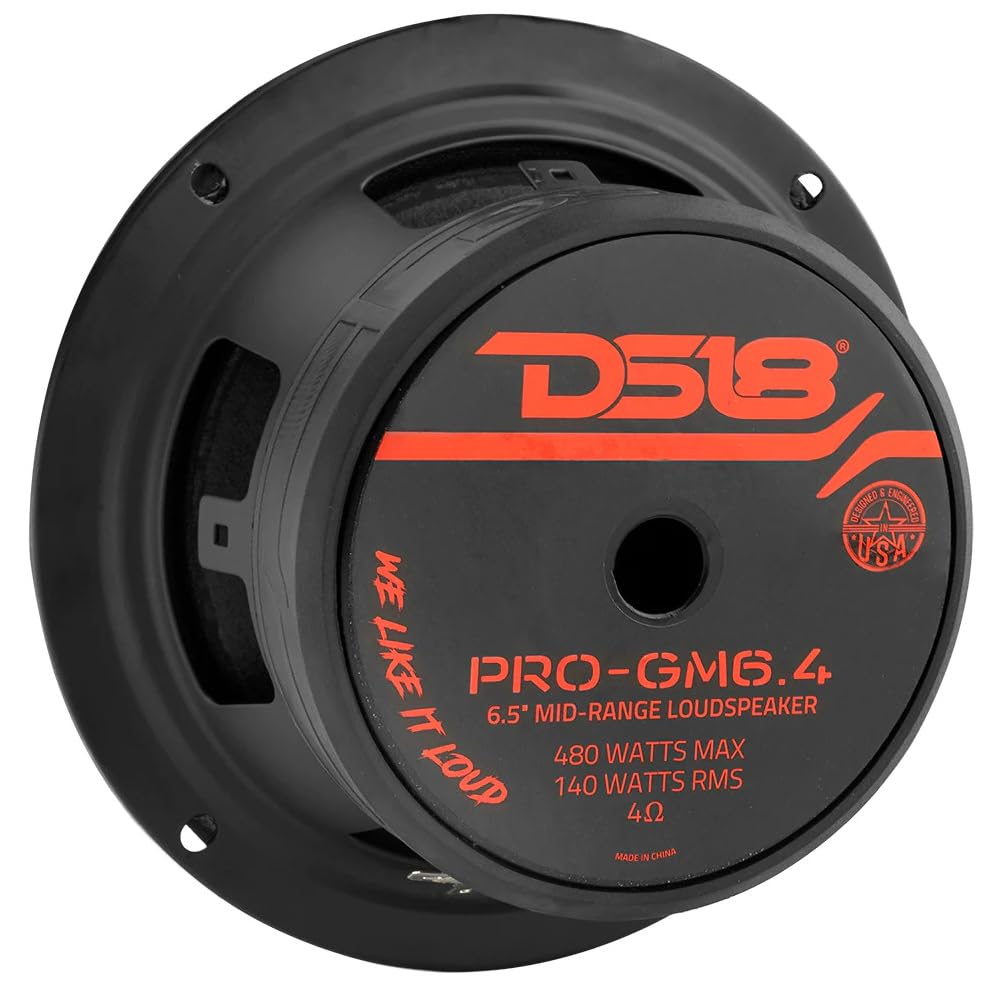 1 MIDRANGE DS 18 PRO-GM6.4 głośnik 16,5 cm, 165 mm, średnica 6,5", 140 W RMS i 480 W maks., 4 omy, czułość 92 dB, do samochodów, 1 szt