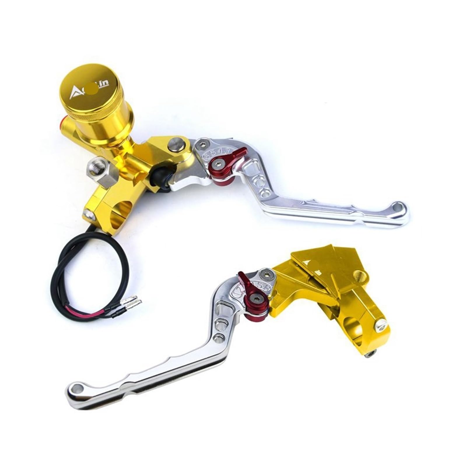 YWQJIOPM Motorcycle Brake Clutch Lever Clutch Master Cylinder Brake Universal 22mm Motorcycle Fluid Reservoir Set Brake Clutch Handle Brake Clutch Lever