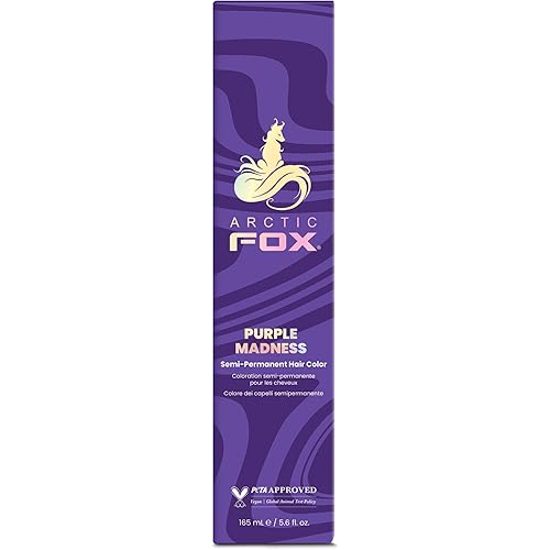 ARCTIC FOX Vegan and Cruelty-Free Semi-Permanent Hair Color Dye (5.6 Fl Oz, PURPLE MADNESS)