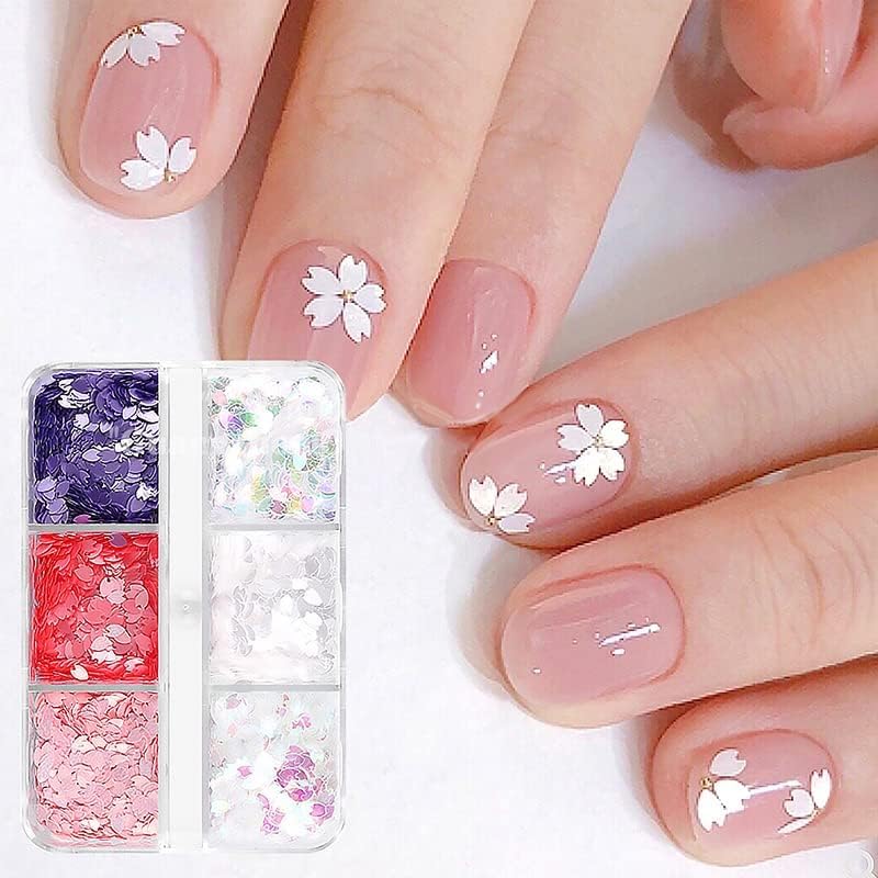 Amazon.co.jp: ネイルパーツ 桜 花 立体 ホログラム ネイルデコパーツ  