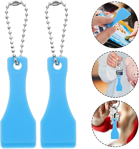 Miniatura 4 de Totority Herramienta raspadora 10 piezas, herramienta de raspador de plástico, raspador para boletos de lotería, rascador en forma de cuchara para