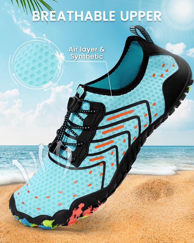 Image of Water Shoes for Women Men Quick-Dry Barefoot Shoes Breathable Aqua Socks for Swim Beach River Pool Lake Hiking Surfing Kayaking