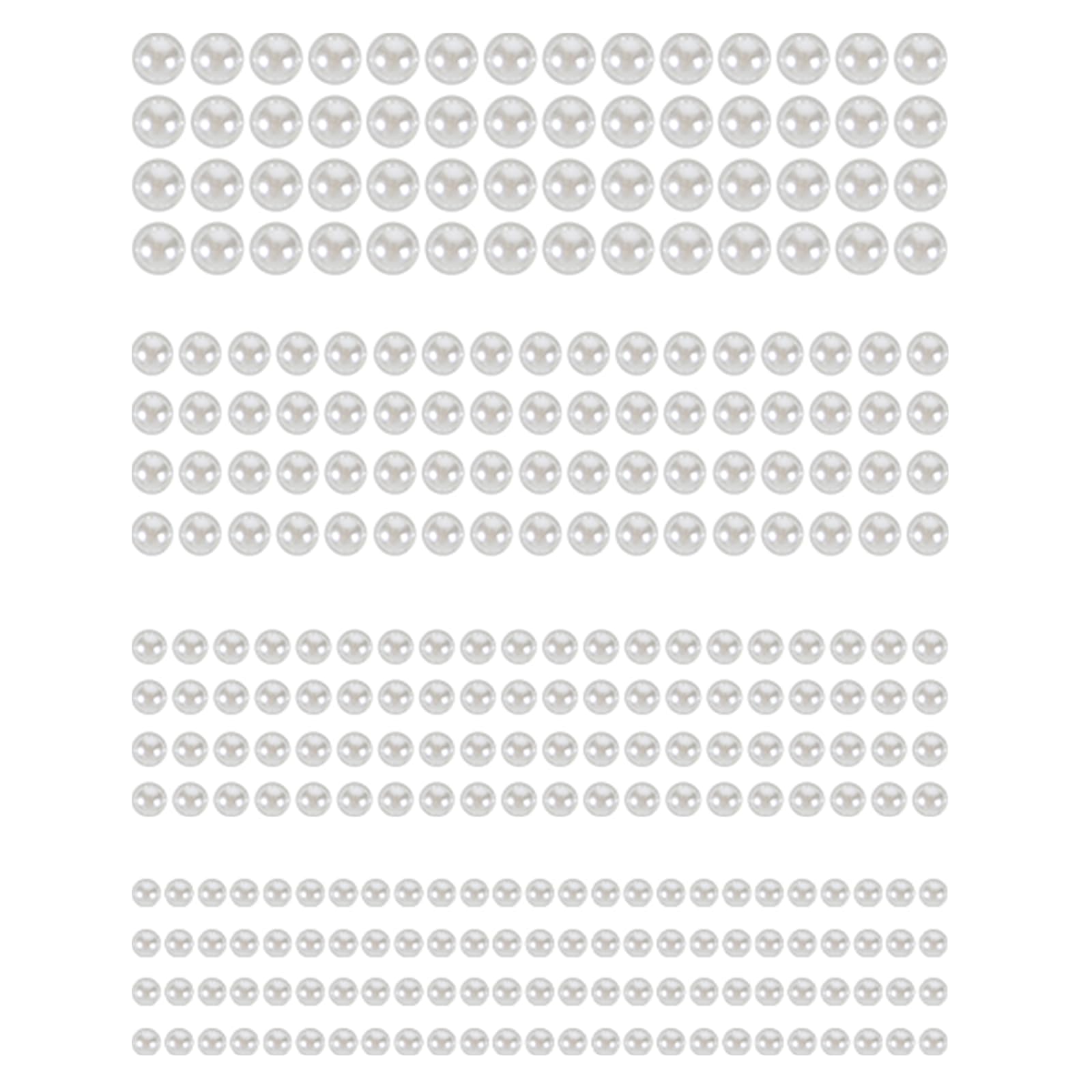 Self Adhesive Hair Pearl Stickers,2800 Pieces Ivory White Gem Stickers,Jewels DIY Decorations for Body,3/4/5/6/8mm Pearls for Crafting,Hair,Face,Makeup,Eye, Wedding