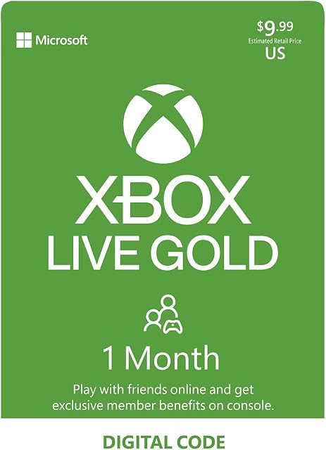 Xbox Live Gold: 1 Month Membership [Digital Code]