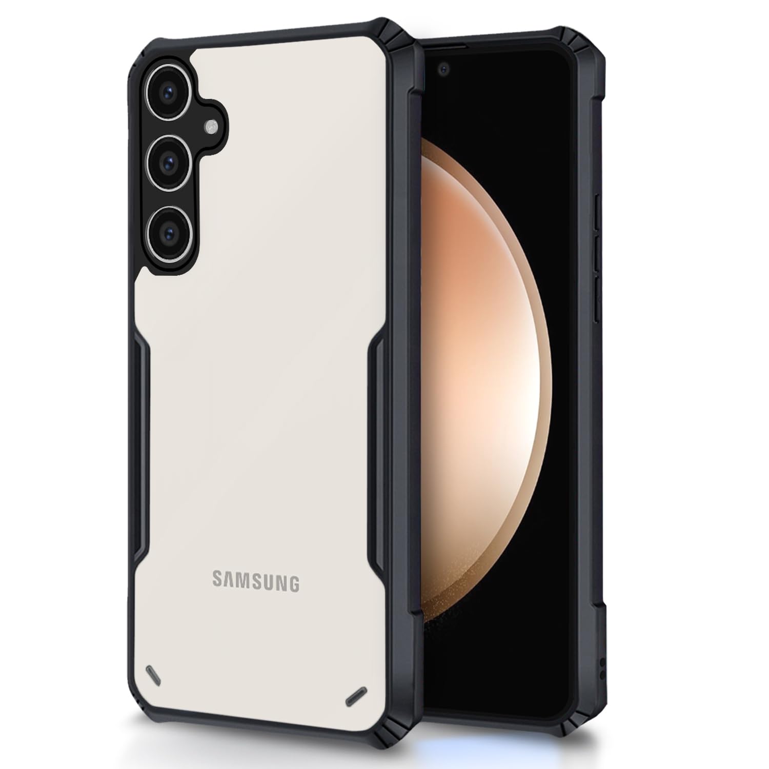 Pikkme Samsung Galaxy S23 FE 5G Back Cover | Crystal Clear Transparent Back | Ultra Hybrid | Full Camera Protection | Raised Edge | Bumper Back Case (Black) (B0CMD6J1PV) Amazon Price History, Amazon Price Tracker