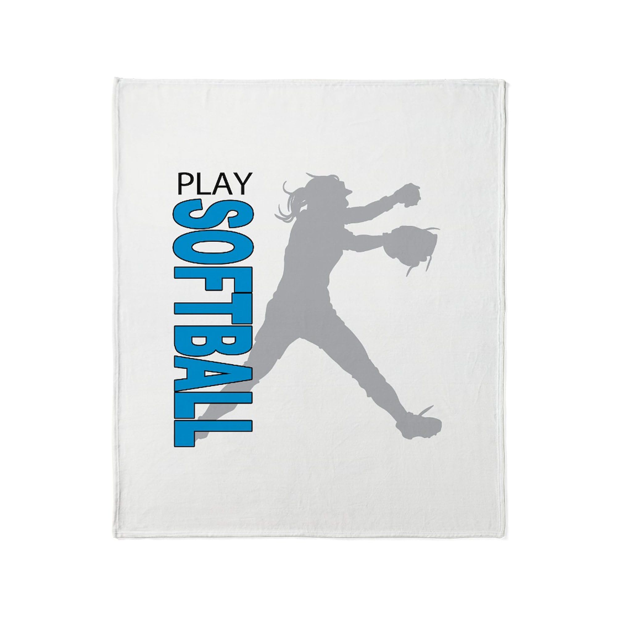 CafePress Girls Softball Throw Blanket Super Soft Fleece Plush Throw Blanket, 60