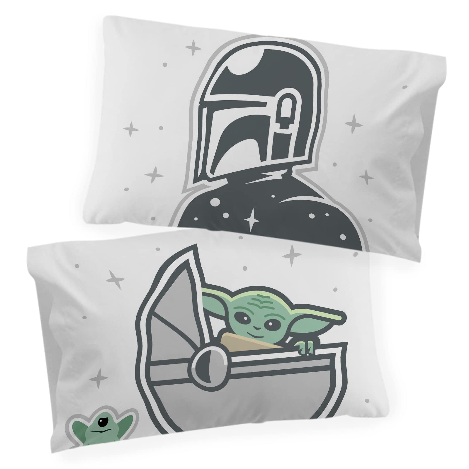 Jay Franco Taie d'oreiller Star Wars The Mandalorian The Cutest Bounty 100 % coton