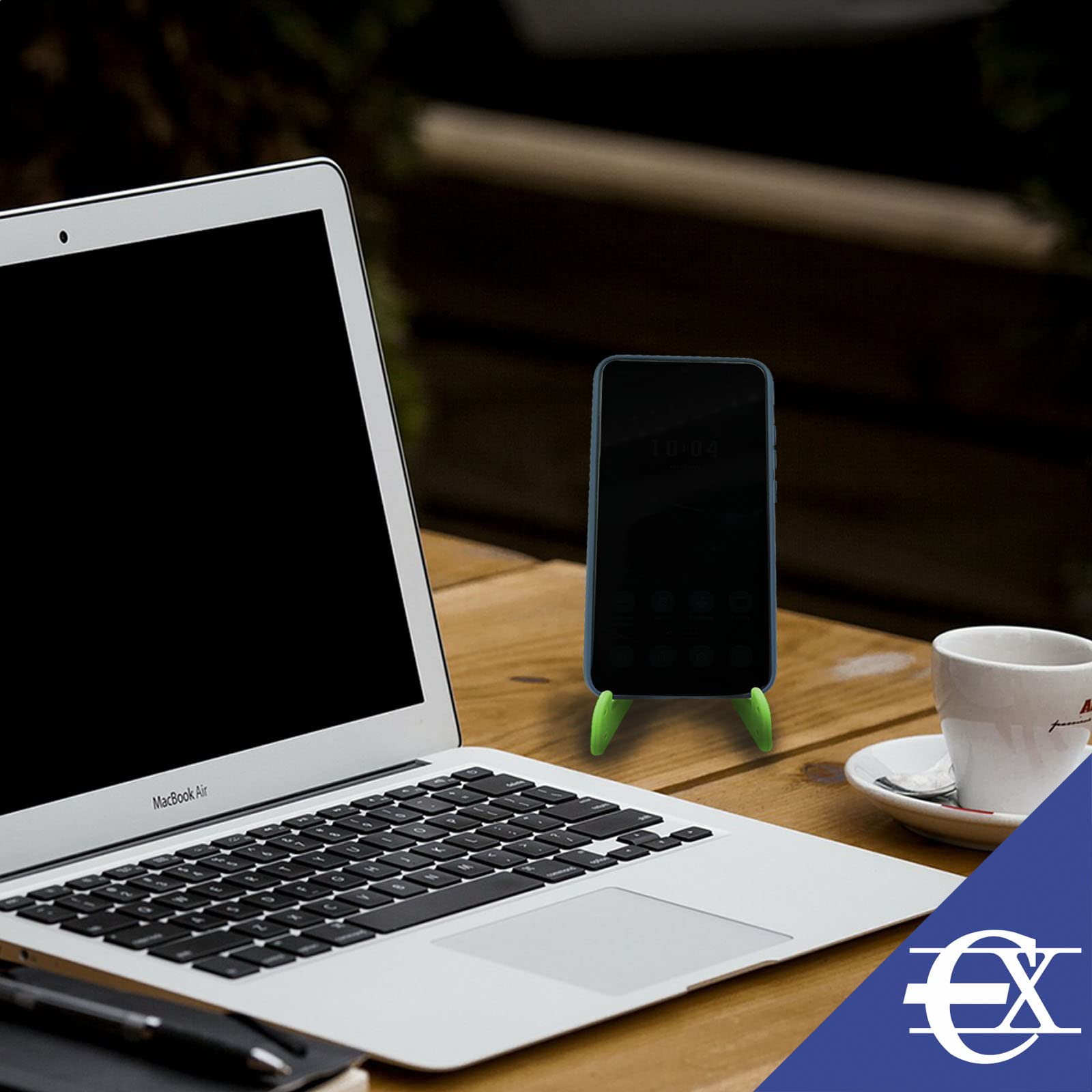 EUROXANTY Support Pour Téléphone Portable Ou Tablette | Support Stable | Angle Jusqu'à 270 ° | Compatible Avec 99 % Modèles | Pliable Et Poche | 14 X 10 Cm | Vert