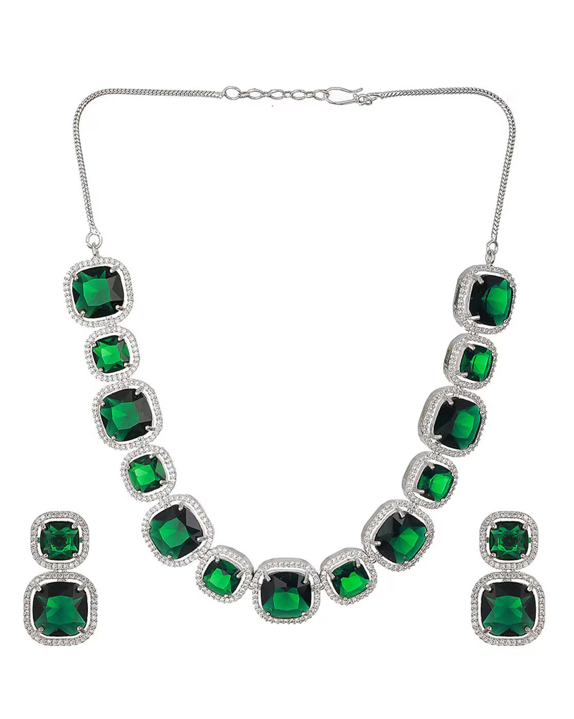 ROSALINE JEWELLERY Womens Jewelry Gift Set, Green, Heart Design Green (B0D2X8QR78) Amazon Price History, Amazon Price Tracker