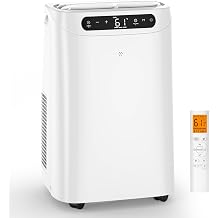 12000 BTU Portable Air Conditioners for Room Cooling up to 500 Sq. Ft, 3-IN-1 Quiet Portable AC Unit with Dehumidifier Fan, Remote Control, Smart Sleep Mode, 24H Timer, Windows Kit Included