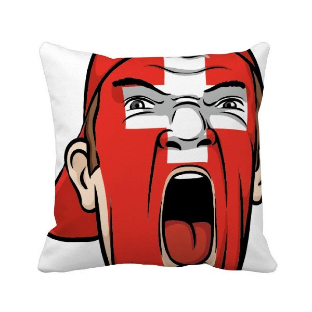 Housse de coussin drapeau suisse pour ambiance chalet de montagne