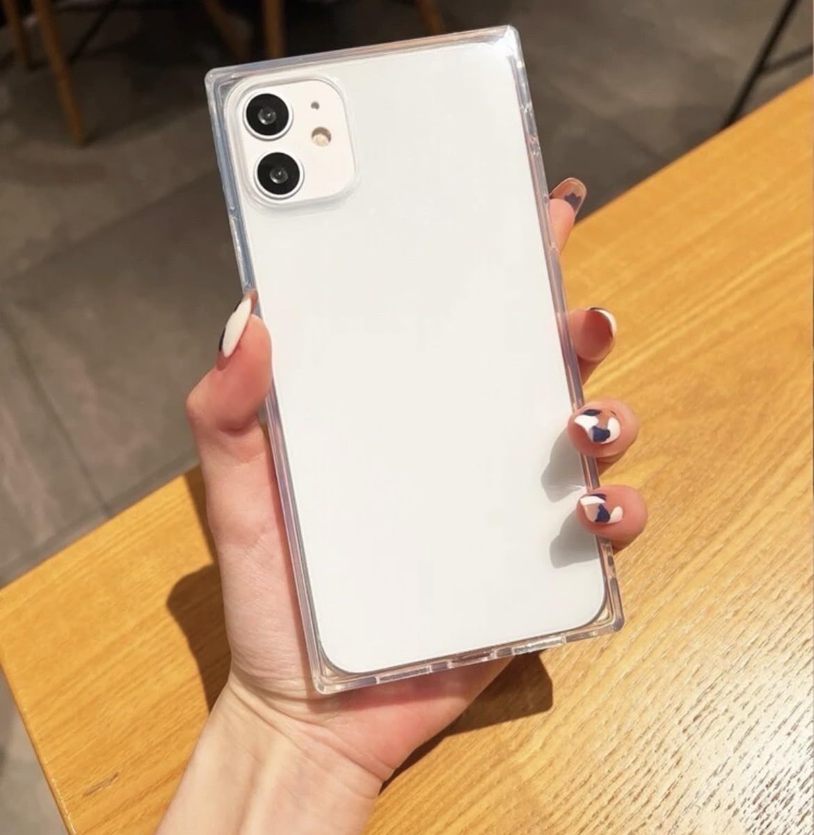 Amazon.co.jp: アイフォン12/12Pro用ケース 透明 四角いスクエア型