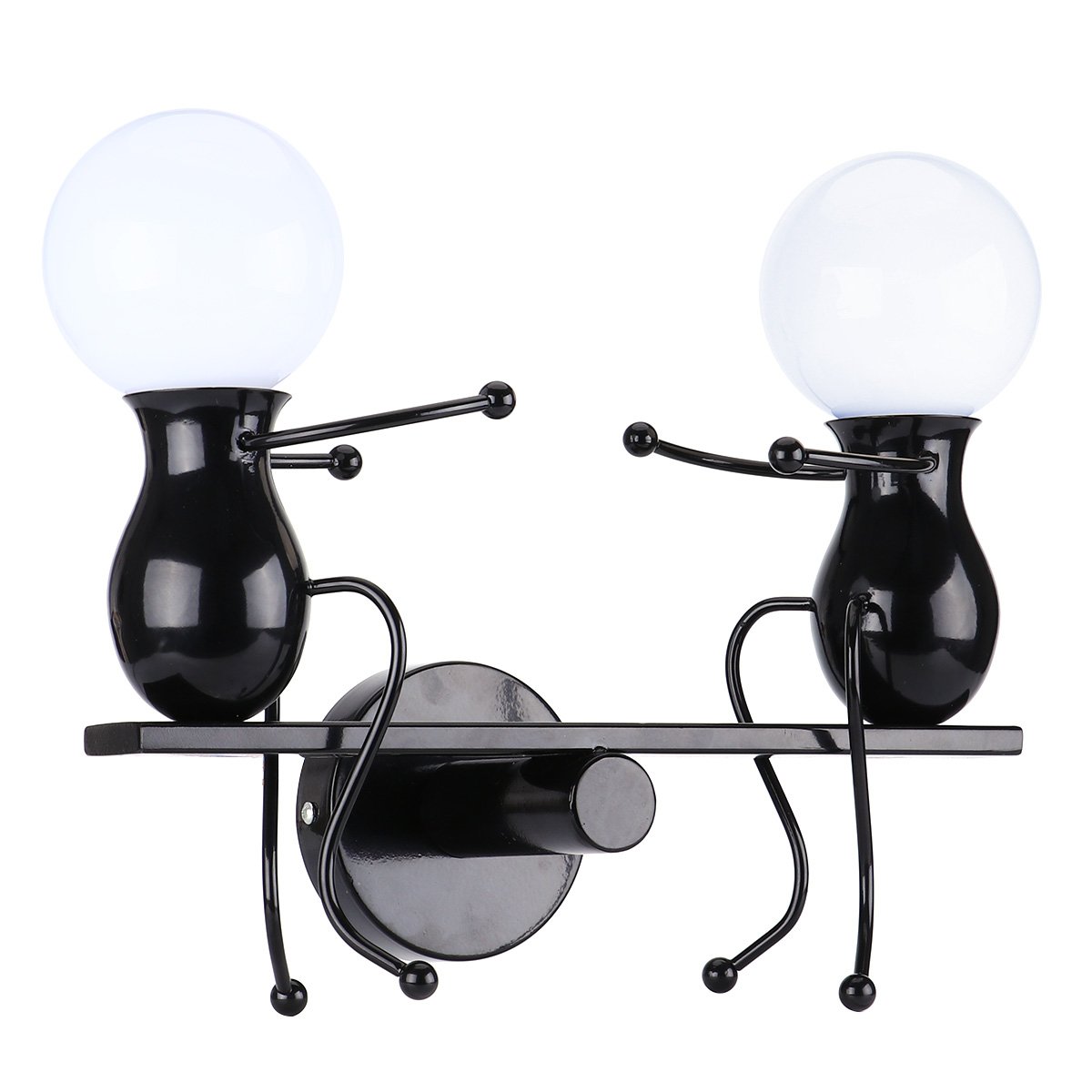 KAWELL Humanoid Applique da Parete Moderna Lampada da Parete Lampada a Muro | Creativo Applique Candelabro, Art Deco, Max 60W E27, per Stanza dei Bambini Camera da Letto Scale Soggiorno