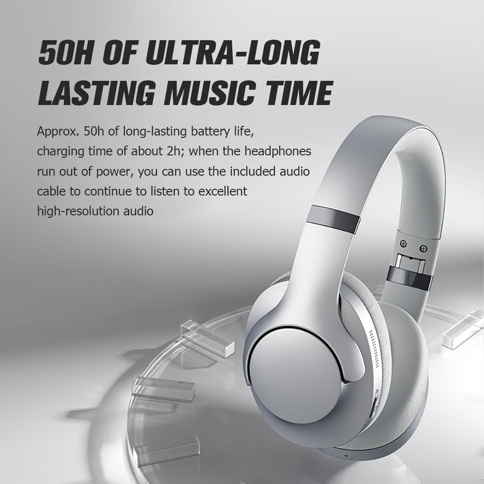 Cuffie ibride con cancellazione attiva del rumore Bluetooth ANC, senza fili, con cancellazione del rumore, cuffie over-ear per allenamento, palestra, cancellazione del suono, cuffie insonorizzate per