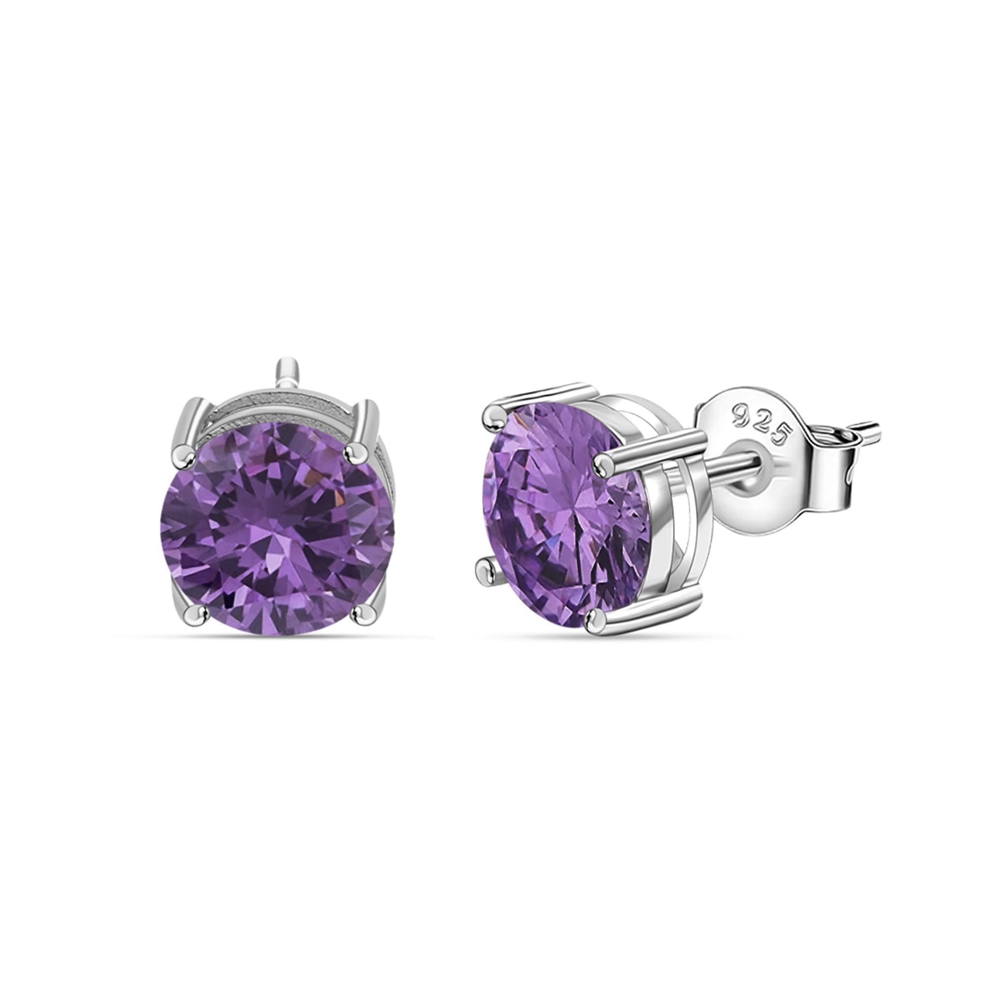 Ornate Jewels 925 Silver 2 Carat Purple Amethyst Solitaire Stud Earring for Women and Girls | with Certificate of Authenticity & 925 Stamp | Life-time Warranty* (B088TY7G6G) Amazon Price History, Amazon Price Tracker