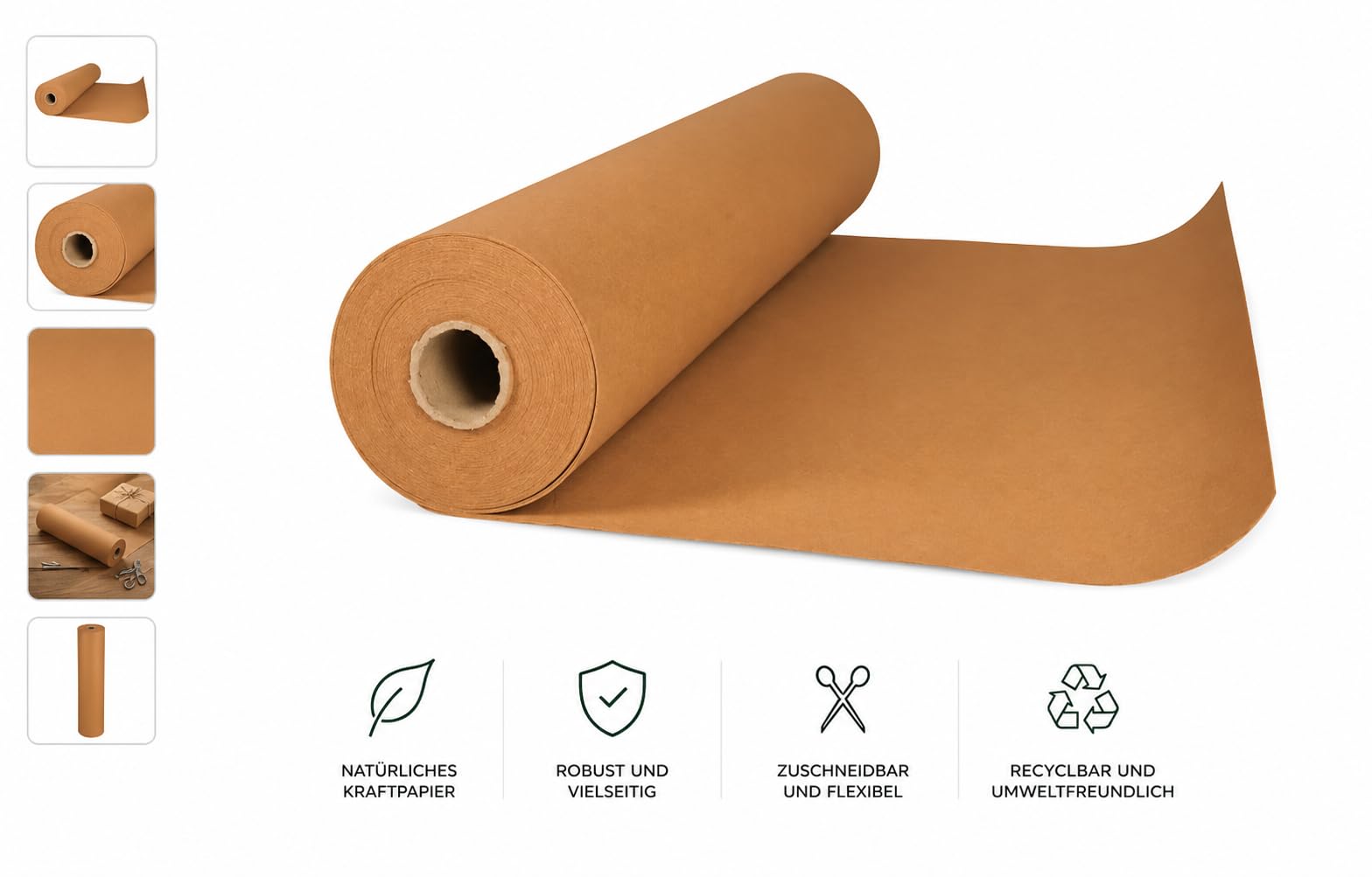Rollenkork in verschiedenen Maßen und Stärken Kork Rolle Trittschalldämmung Dämmunterlage (Rollenkork 2 mm stark 1 x 10 m)