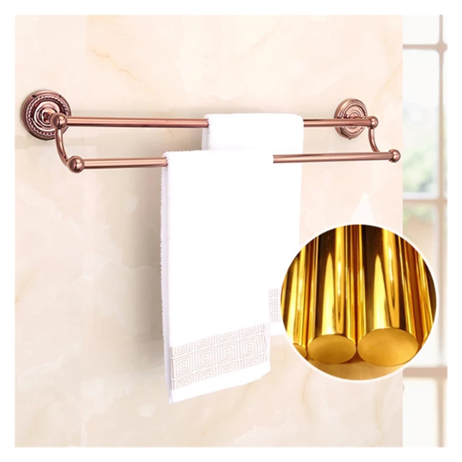 Juego de Accesorios baño latón Macizo, Gancho for Bata, portarrollos, toallero, aro for Toalla, Juegos para baño y Cocina(Soap Dish)
