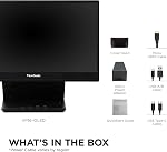 Moniteur portable OLED ViewSonic VP16-OLED 15,6 po 1080p avec USB C alimenté 40W à double sens, Validé Pantone, Calibré en usine, Support ergonomique intégré avec couverture de protection, Noir