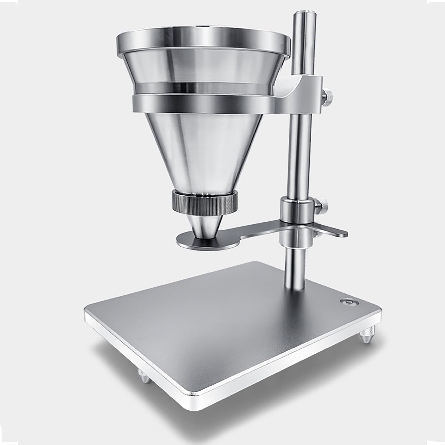 Pulver-Fließ- & Schüttdichteprüfer aus 304 Edelstahl, 110 mm Trichter, 40° Öffnung & Regelventil – Für Kunststoff-, Petrochemie- und Pharmapulver