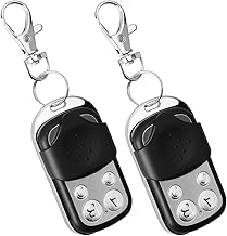 2 x Universal 433.92 MHz Garage Door Remote Control Electric Gate with 4 Buttons, Compatible with Fixed Code Chips, Stable Signal and Easy Programming