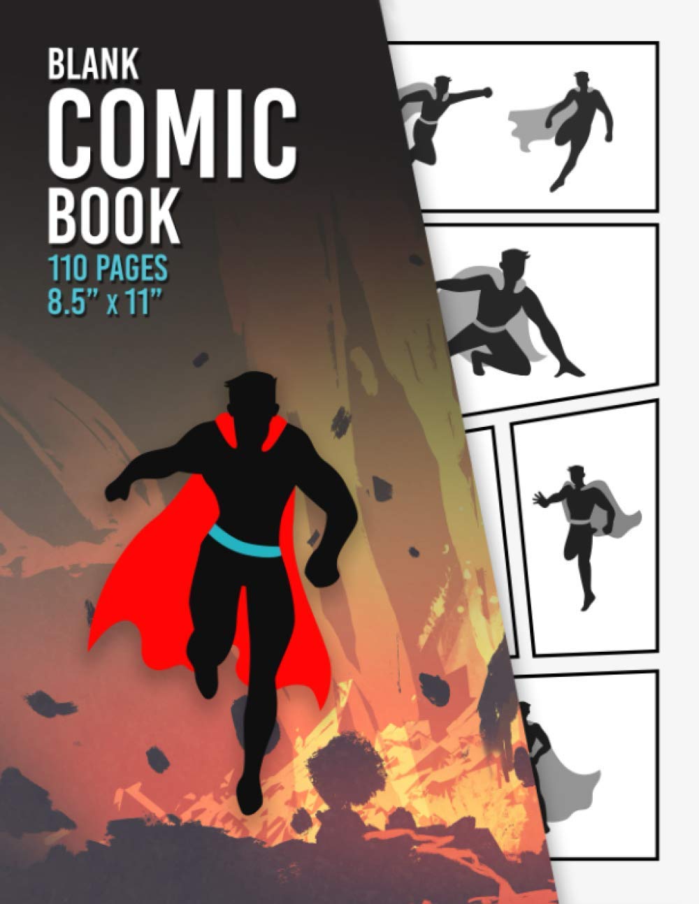Blank Comic Book: Create Your Own Comic Book Sketchbook - 110 Pages - Over 20 Different Templates - 8.5" x 11"