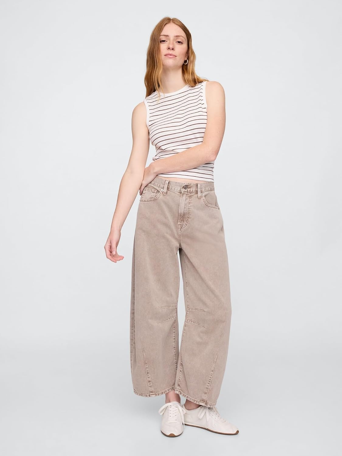 Gap Womens Sleeveless Stripe Knit Top - Image 3