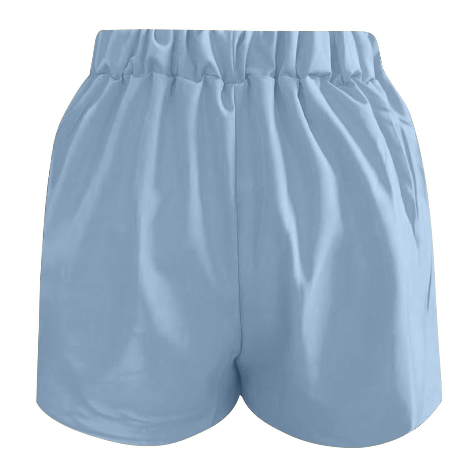 Generisch Combinaison d'été en lin pour femme, 2 pièces, col rond, débardeur et pantalon large avec poches, tenue de loisirs en coton, tenue respirante pour plage, voyage, bureau