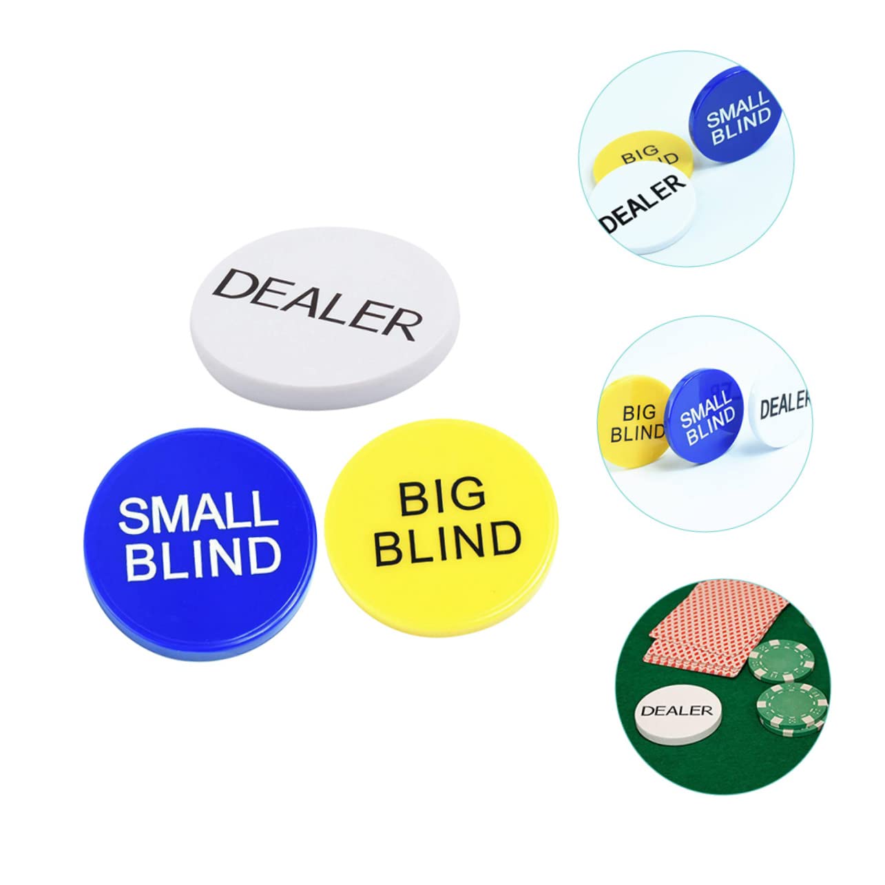 HEMOTON 15 Pz Pulsanti di fiche da poker gettoni da gioco tombola fiches poker chips giocando a carte giocato a carte gettoni del gioco del bingo forniture per giochi di bingo Accessori