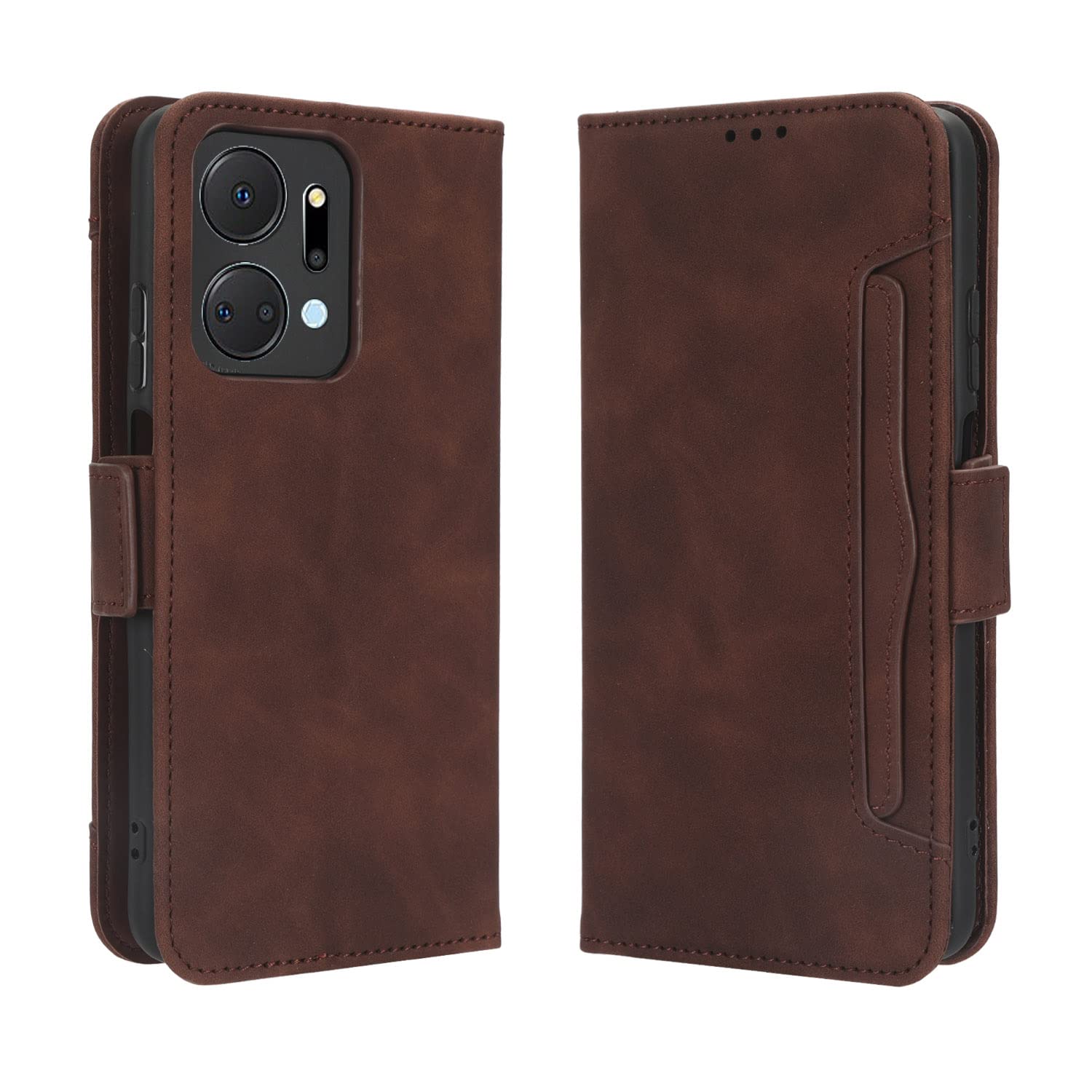 GOKEN Custodia A Portafoglio In Pelle Per Huawei Honor X7a - Flip Cover Magnetica Con Slot Carte E Supporto - 2