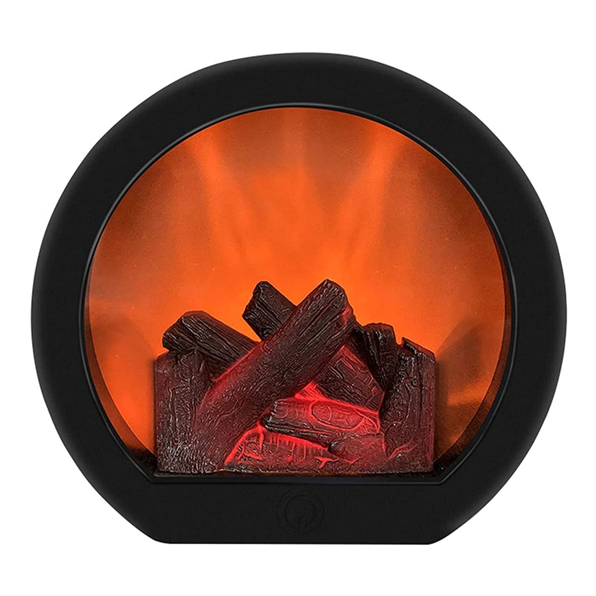 Mqjbhyf Flameless LED Fireplace Lantern Simulation LED Table Fireplace LED Lantern with Realistic Flame Simulation Decorative