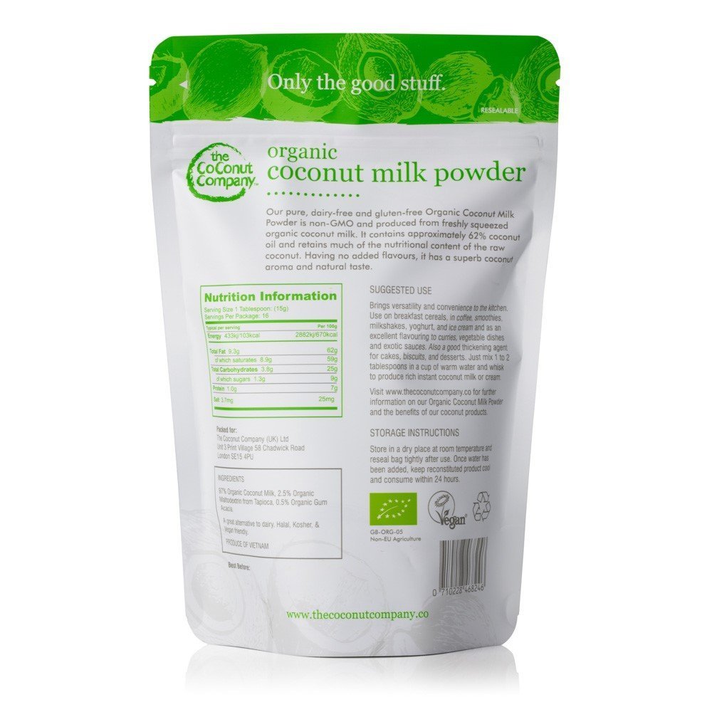 Buy Organic Coconut Milk Powder 250g DairyFree & GlutenFree Pure