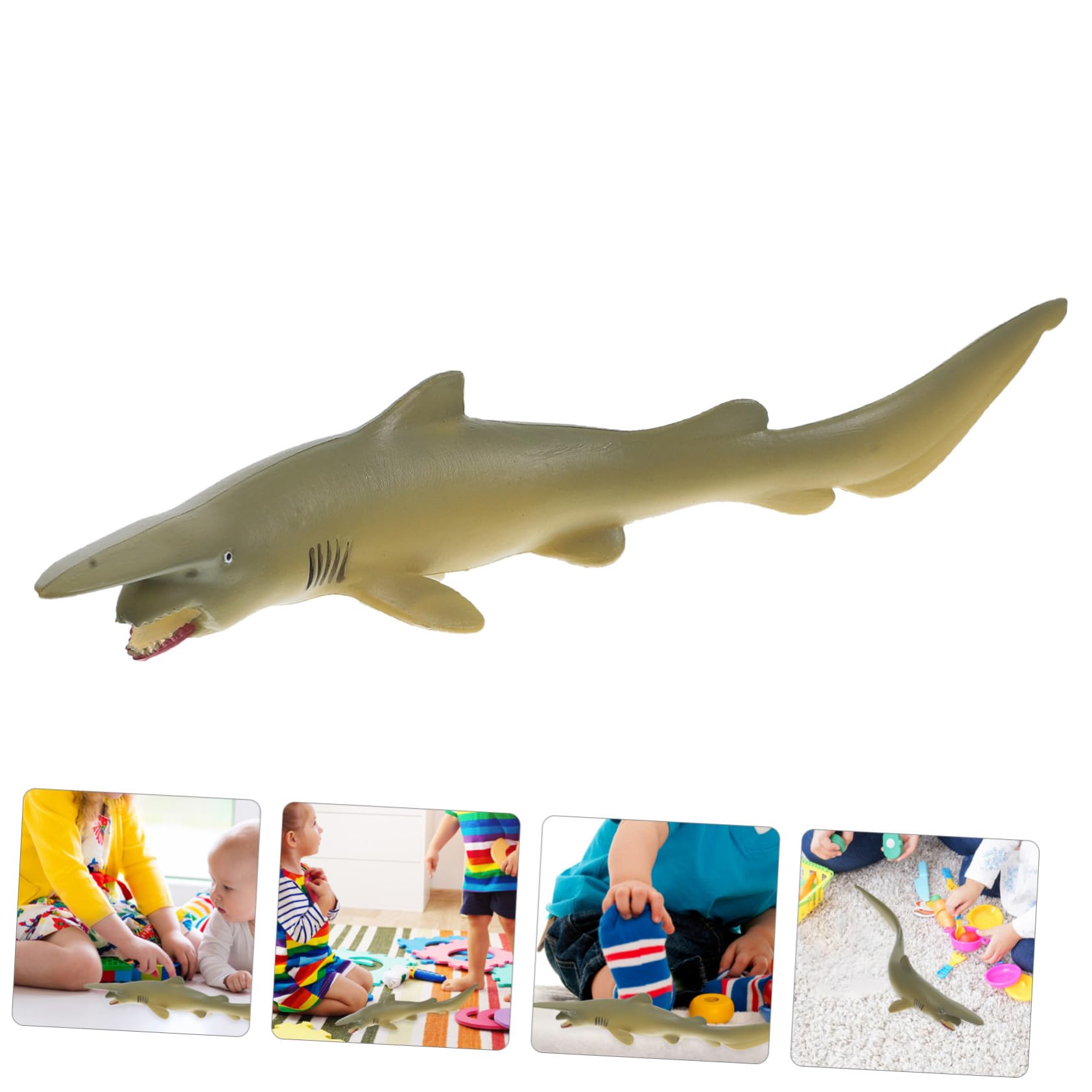 BESPORTBLE Goblin Shark Model Ocean Animal Toy Simulation Solid Plastic Educational Figurine for Boys and Girls Aquarium Landscaping Decor - Image 4