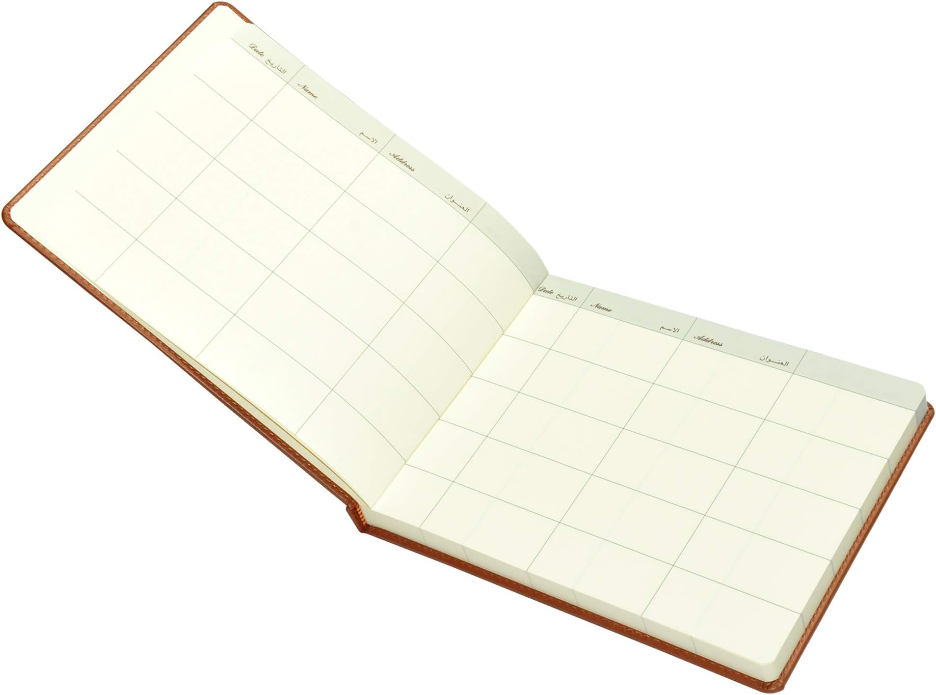 FIS Executive Visitors Book Arabic Italian PU 25x20cm, Brown - FSCLEXVI02A