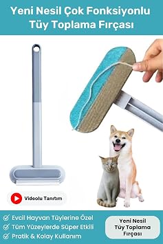 Kedi K pek T y Toplay c  ve Temizleme F r as  |  ok Fonksiyonlu Evcil Hayvan Koltuk Hal  K yafet K l T y Alma Aparat  | Pratik Kedi T y  S p rgesi ve Kaz y c  Rulo